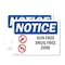 Signmission Gun Free Drug Free Zone OSHA Notice Sign, Vinyl Decal, 10in W x 7in L, 2PK OS-2PACK-NS-D-710-L-15754 - alternate 1